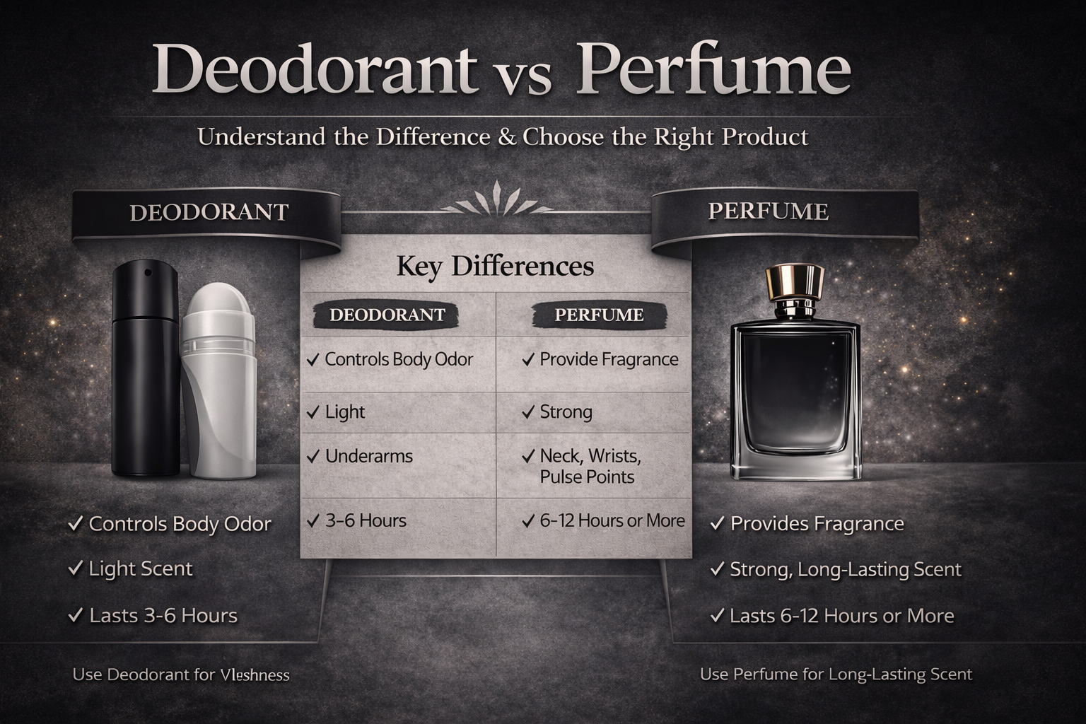 Deo and Perfume Difference