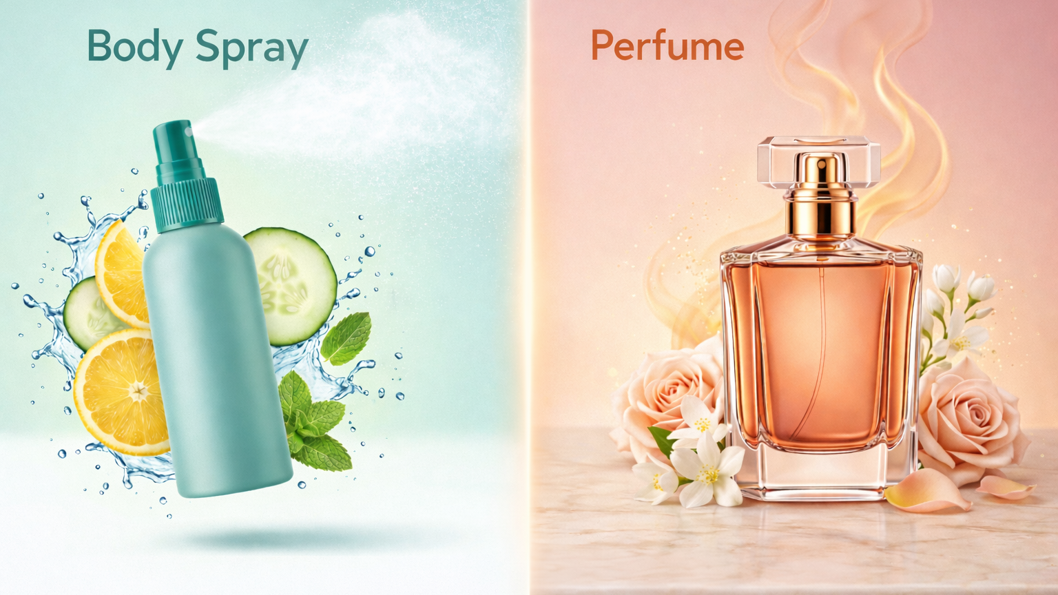 Difference Between Body Spray and Perfume